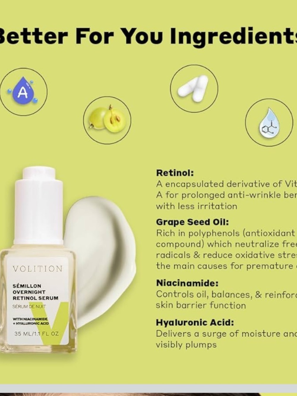 Volition Semillon Overnight Retinol Serum - Picture 4 of 5